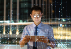 AIOps Innovation Man Tablet Data