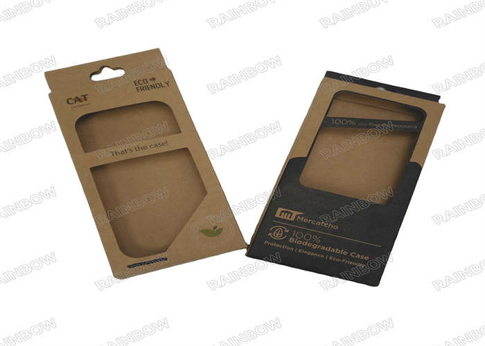 Custom Phone Accessories Charger Data Cable Kraft Paper Packaging Boxes