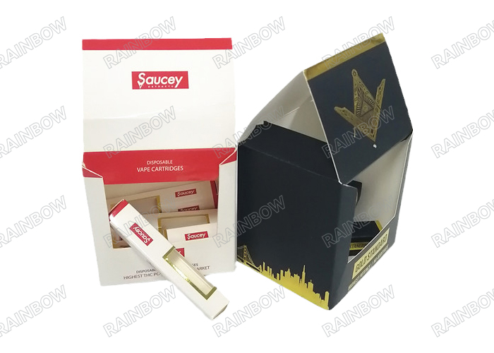 custom 350g eco friendly e juice paper box hot stamping vape packaging box with UV print